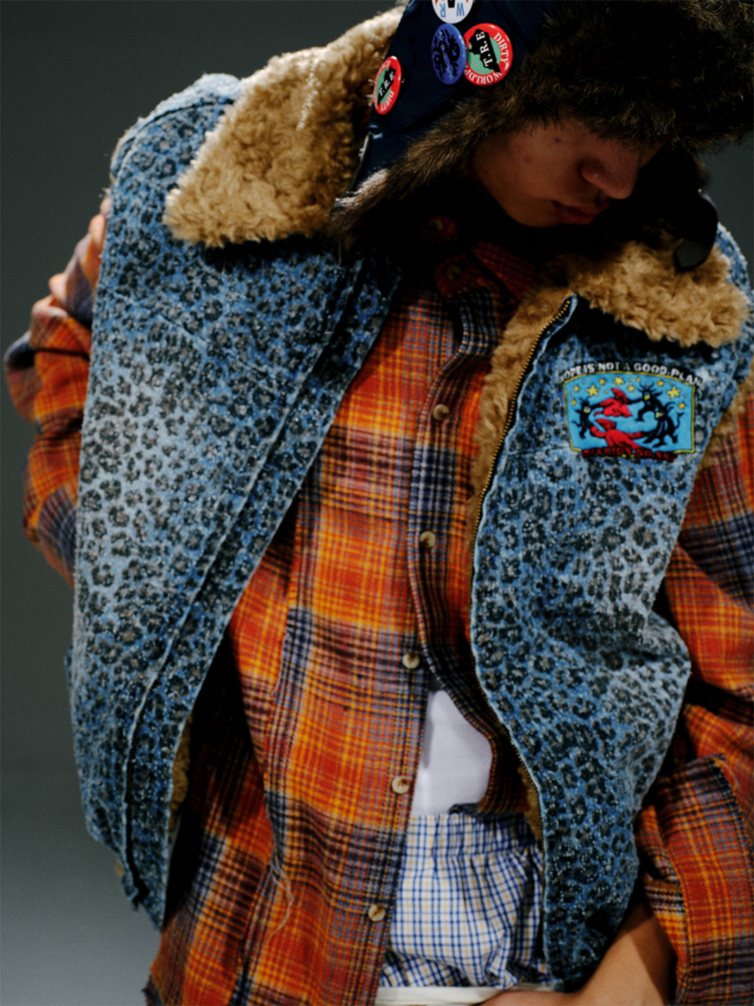 TREclub | Leopard Print Washed Appliqué Vest - PSYLOS 1, TREclub | Leopard Print Washed Appliqué Vest, Vest, TREclub•JAPAN, PSYLOS 1